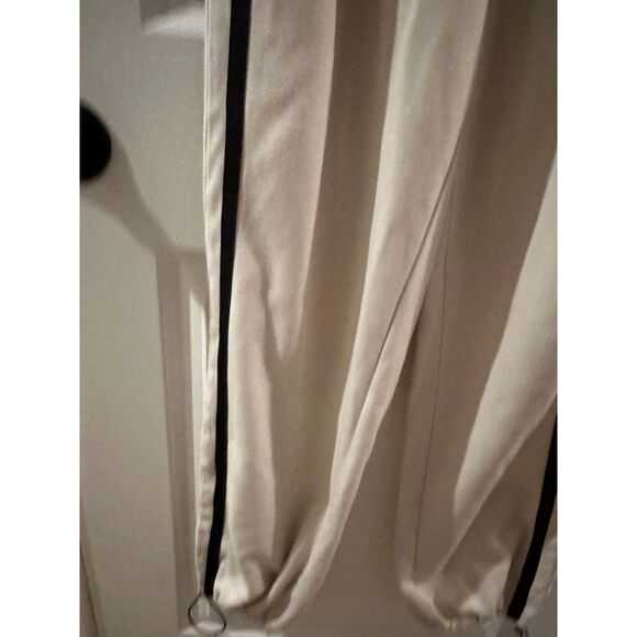Commence Women's Beige Black Stripe Adjustable Ankle Scuba Fit Joggers Size M - Picture 5 of 13